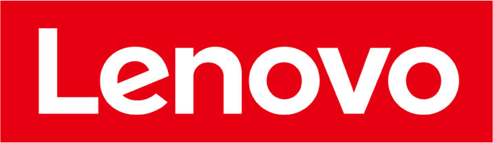 The Lenovo logo displayed in bold white text on a red rectangular background, representing the well-known global technology brand.