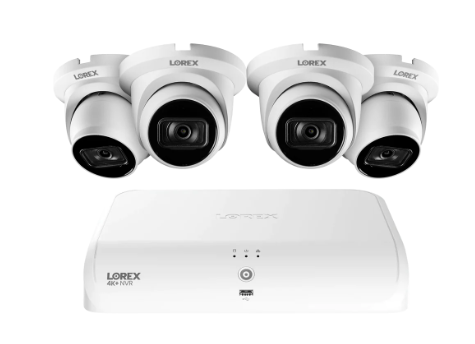 Lorex Fusion 4K+ 16-Channel Security System – 8 Wired 4K Dome Cameras, 8 Wi-Fi Channels, 2TB NVR Storage