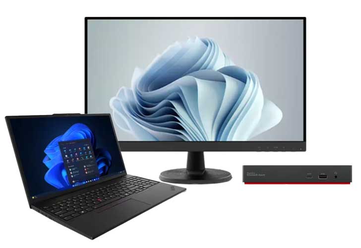 ThinkPad P16s Workstation bundle with docking station, monitor, keyboard, and mouse Save 10% on Each Item!