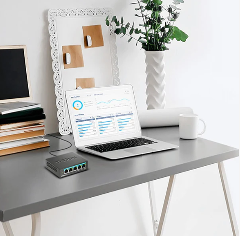 D-Link DMS-105 5-Port 2.5Gb Unmanaged Multi-Gig Switch – All 2.5G Ports, Fanless, Plug & Play - Image 3
