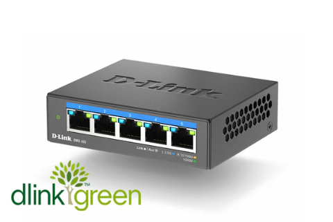 D-Link DMS-105 5-Port 2.5Gb Unmanaged Multi-Gig Switch – All 2.5G Ports, Fanless, Plug & Play - Image 4