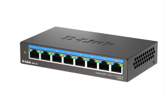 D-Link DMS-108 8-Port 2.5G Gaming Switch – Unmanaged, Fanless, All Multi-Gig Ports, Plug & Play Setup - Image 4