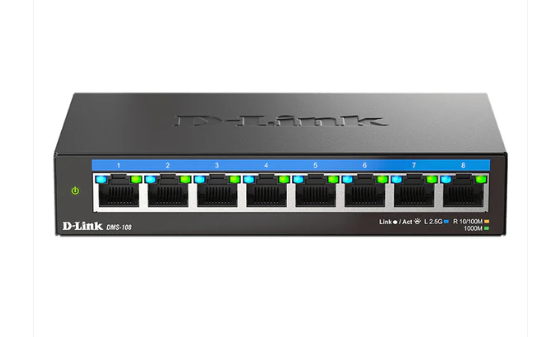 D-Link DMS-108 8-Port 2.5G Gaming Switch – Unmanaged, Fanless, All Multi-Gig Ports, Plug & Play Setup - Image 5