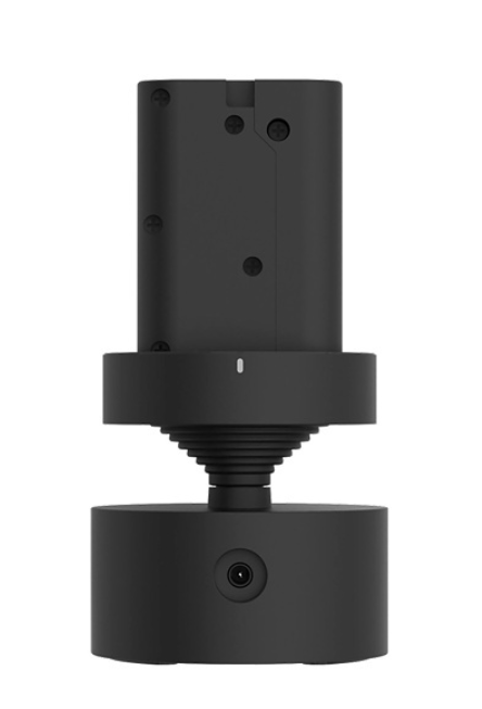 Black Ring camera mount with pan-tilt functionality designed for Stick Up Cam, shown in upright position on a white background.