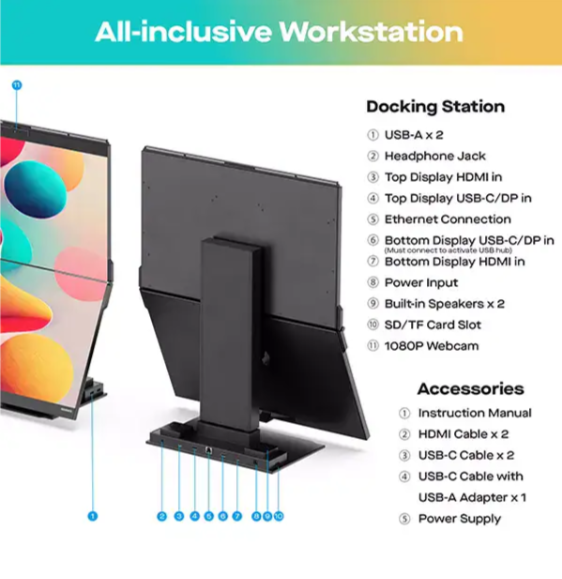 Mobile Pixels Geminos 24 inch FHD 60Hz IPS LED Monitor - Image 5