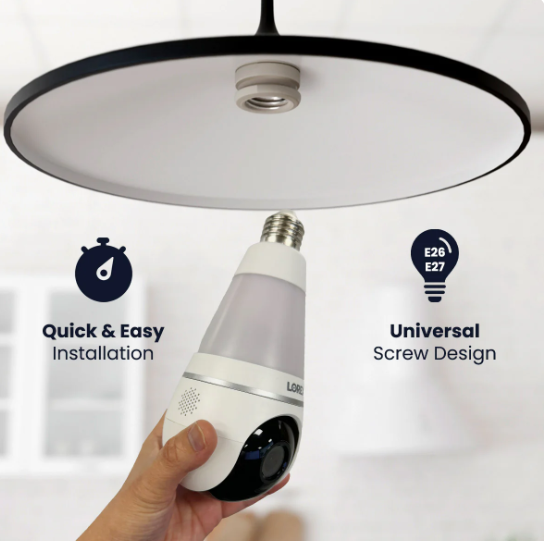 Lorex 2K Wireless Lightbulb Camera – Socket-Powered, Wi-Fi Connected, and Cloud-Enabled for Smart Surveillance - Image 3