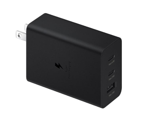 Samsung 65W Trio TA Power Adapter – Triple-Port Fast Charging Solution in Sleek Black
