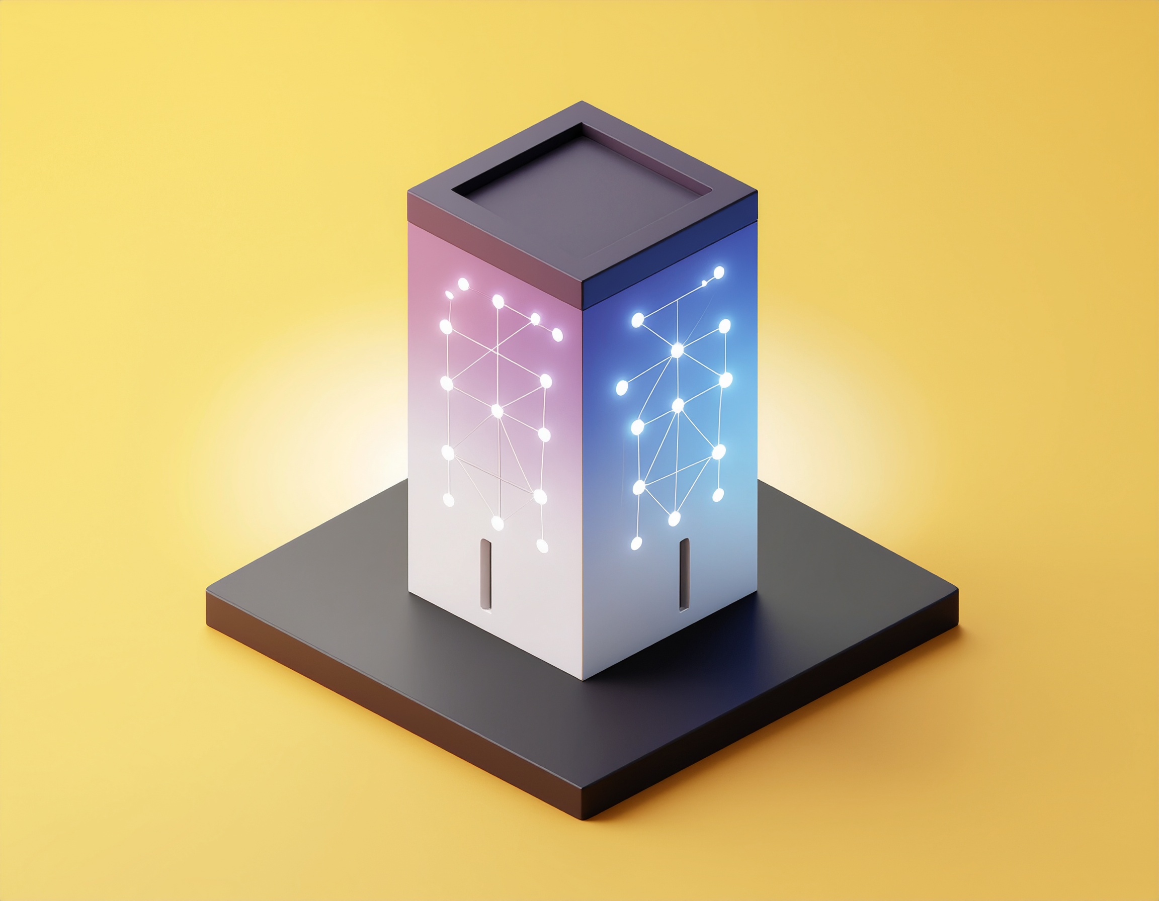 D-Link bandwidth management concept server with illuminated data pathways, symbolizing intelligent traffic control in high-performance networks