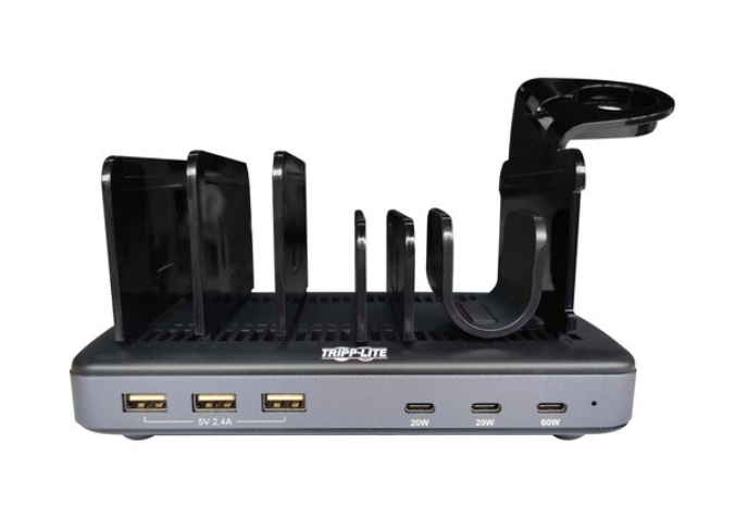Eaton Tripp Lite 120W Multi-Device Charging Station – 6-Port USB-C & USB-A Charger with Storage - Image 2