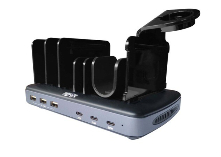 Eaton Tripp Lite 120W Multi-Device Charging Station – 6-Port USB-C & USB-A Charger with Storage - Image 3