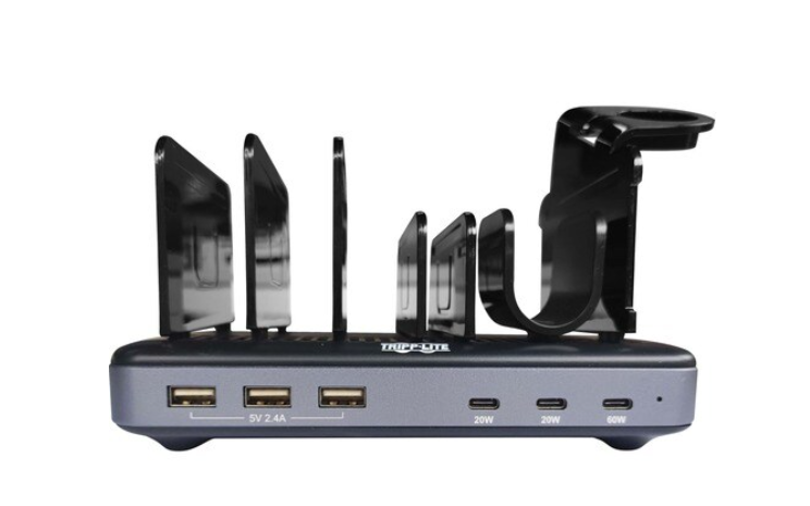 Eaton Tripp Lite 120W Multi-Device Charging Station – 6-Port USB-C & USB-A Charger with Storage - Image 4