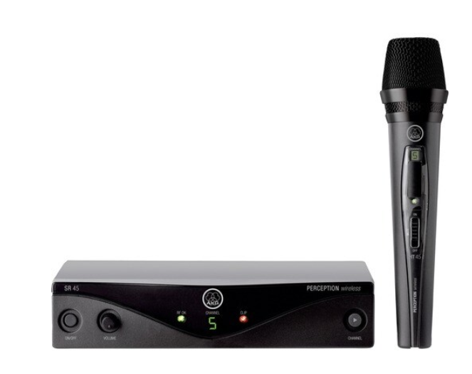 AKG Perception Wireless 45 Vocal Set – U2 Band, 530–560 MHz, 98 ft Range, 40 Hz–20 kHz Audio Response