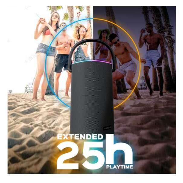 Treblab HD-Force 50W Portable Bluetooth Speaker – Powerful Sound & Long Battery Life - Image 4