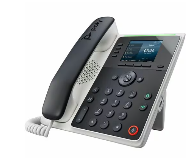 Poly Edge E220 IP Phone with Bluetooth & PoE – Corded/Cordless VoIP Desktop or Wall Mount