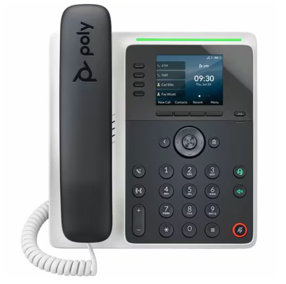 Poly Edge E220 IP Phone with Bluetooth & PoE – Corded/Cordless VoIP Desktop or Wall Mount - Image 3