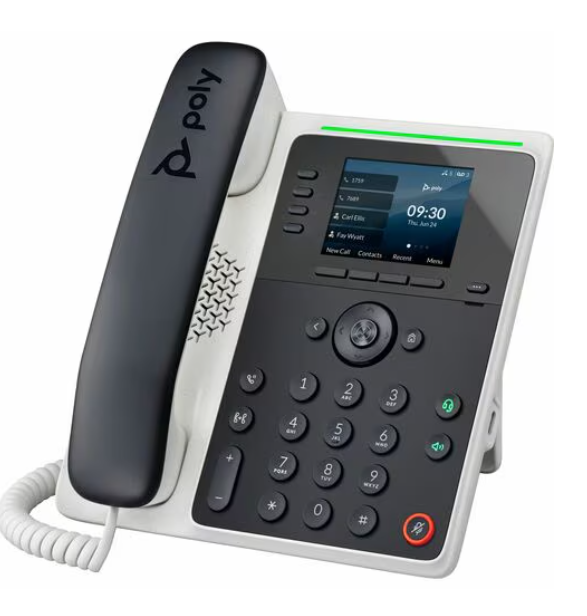Poly Edge E220 IP Phone with Bluetooth & PoE – Corded/Cordless VoIP Desktop or Wall Mount - Image 6
